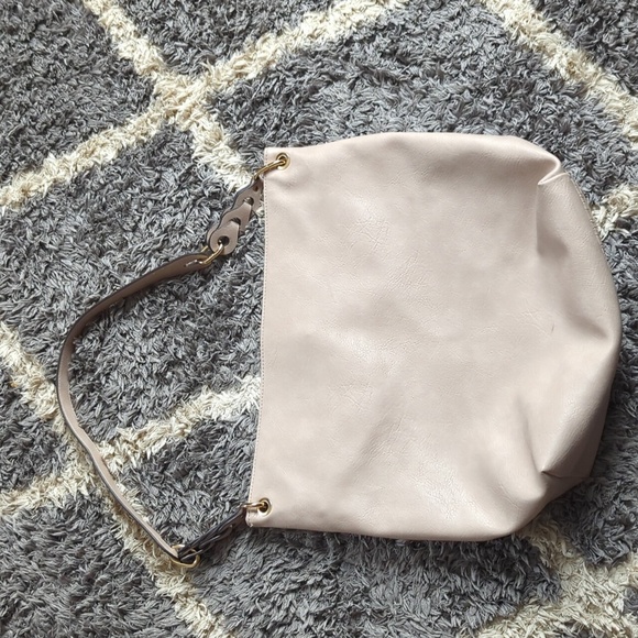 Rosetti Studded Hobo Bag in Cream with Gold Accents Lots of Storage - Picture 8 of 11